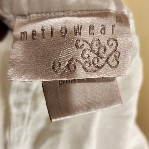 Metrowear Women's White Cotton Elastic Waist Skirt size L - Picture 2 of 10